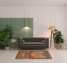 2' X 6' Brown Southwestern Runner Rug