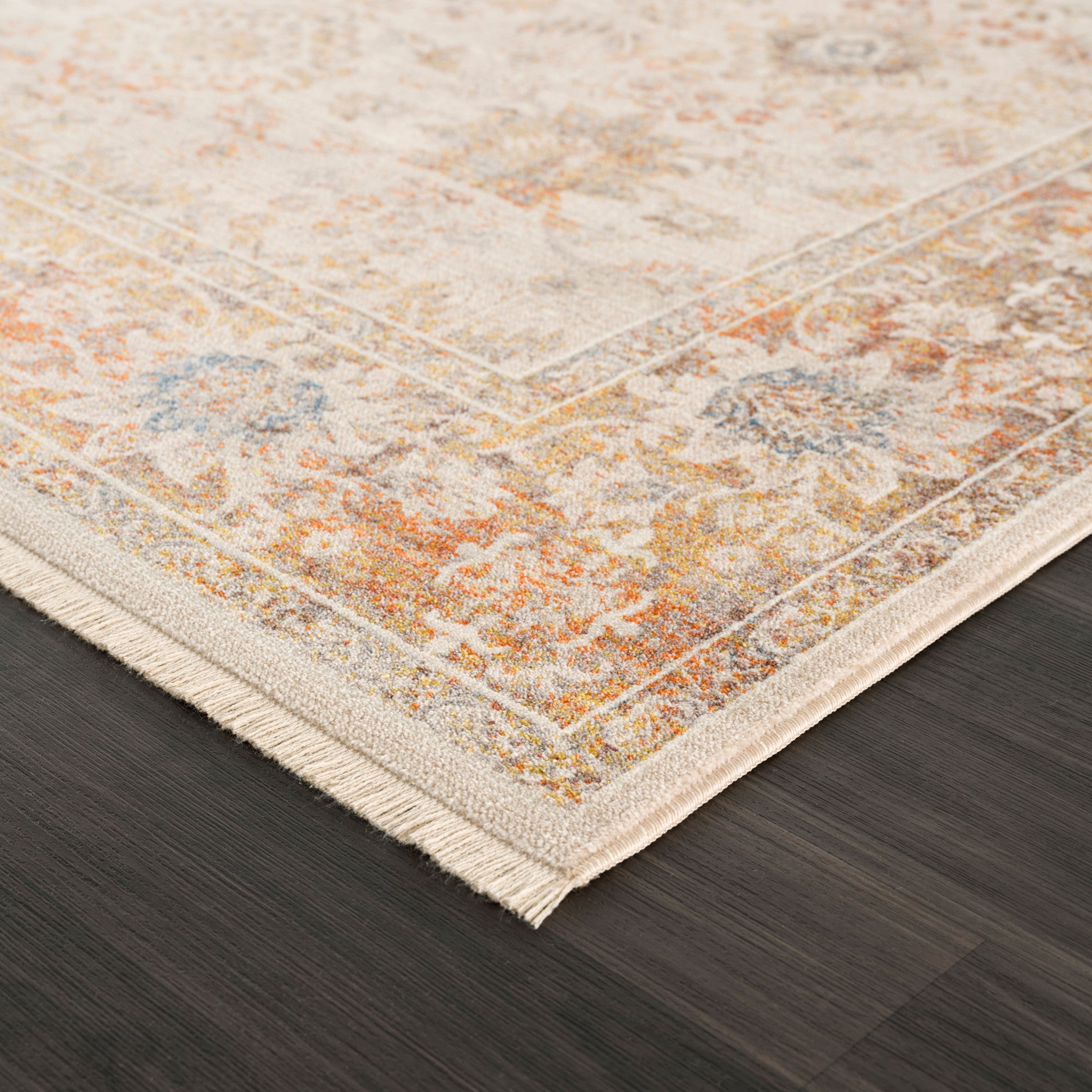 2' X 6' Ivory Oriental Runner Rug