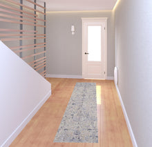 2' X 3' Gray Floral Area Rug