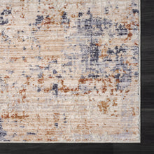 2' X 3' Ivory And Blue Abstract Area Rug