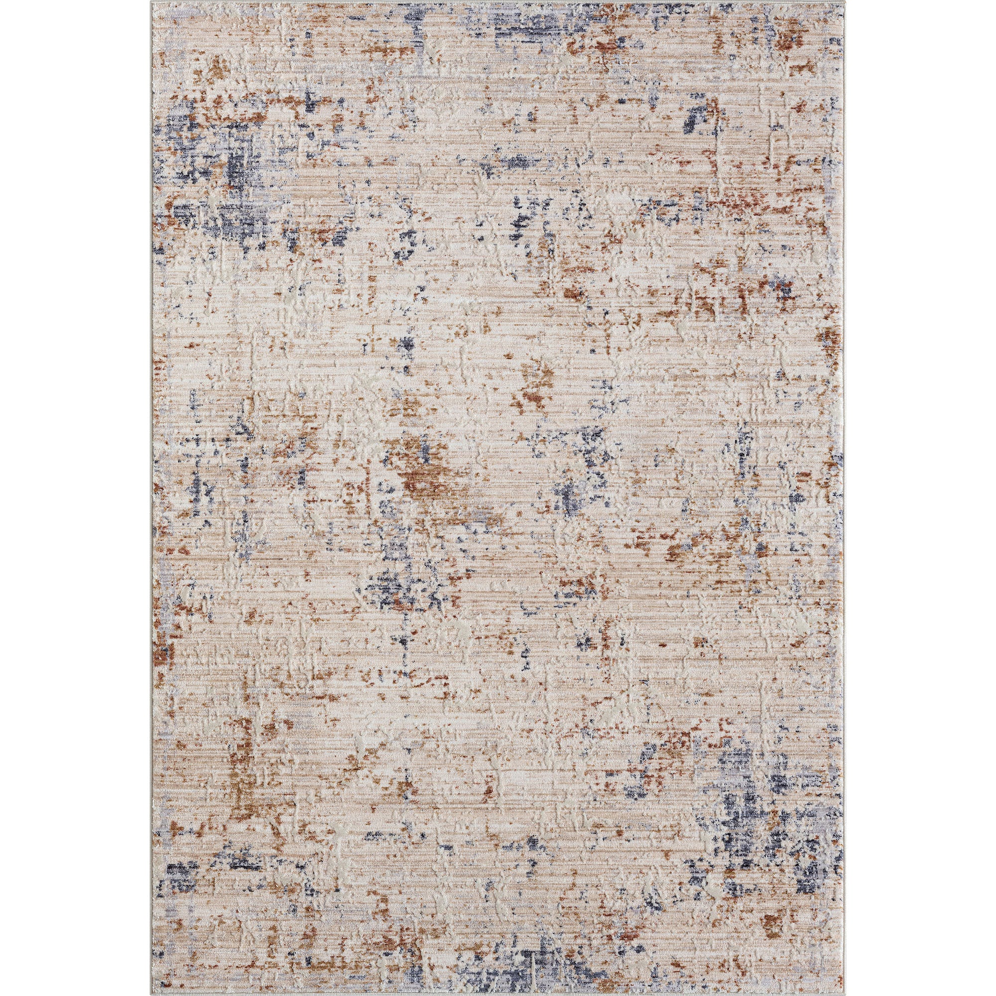 2' X 3' Ivory And Blue Abstract Area Rug