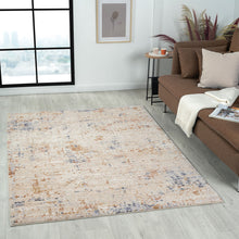 2' X 3' Ivory And Blue Abstract Area Rug