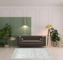 5' X 7' Cream Geometric Area Rug