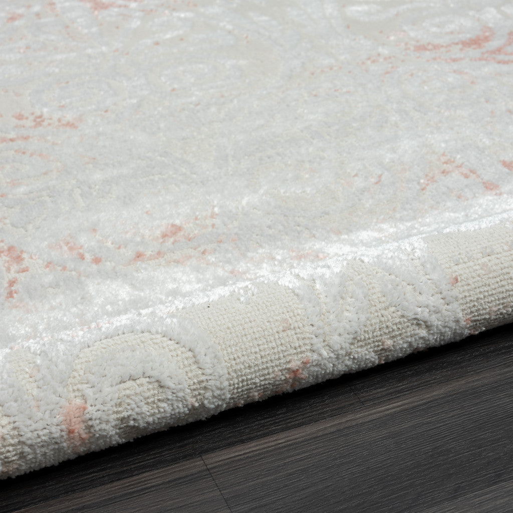 Pink Floral Area Rug - 5' x 7'