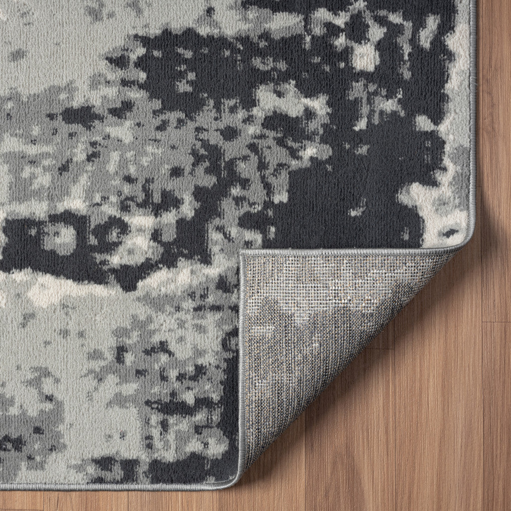 5' X 7' Gray Abstract Area Rug