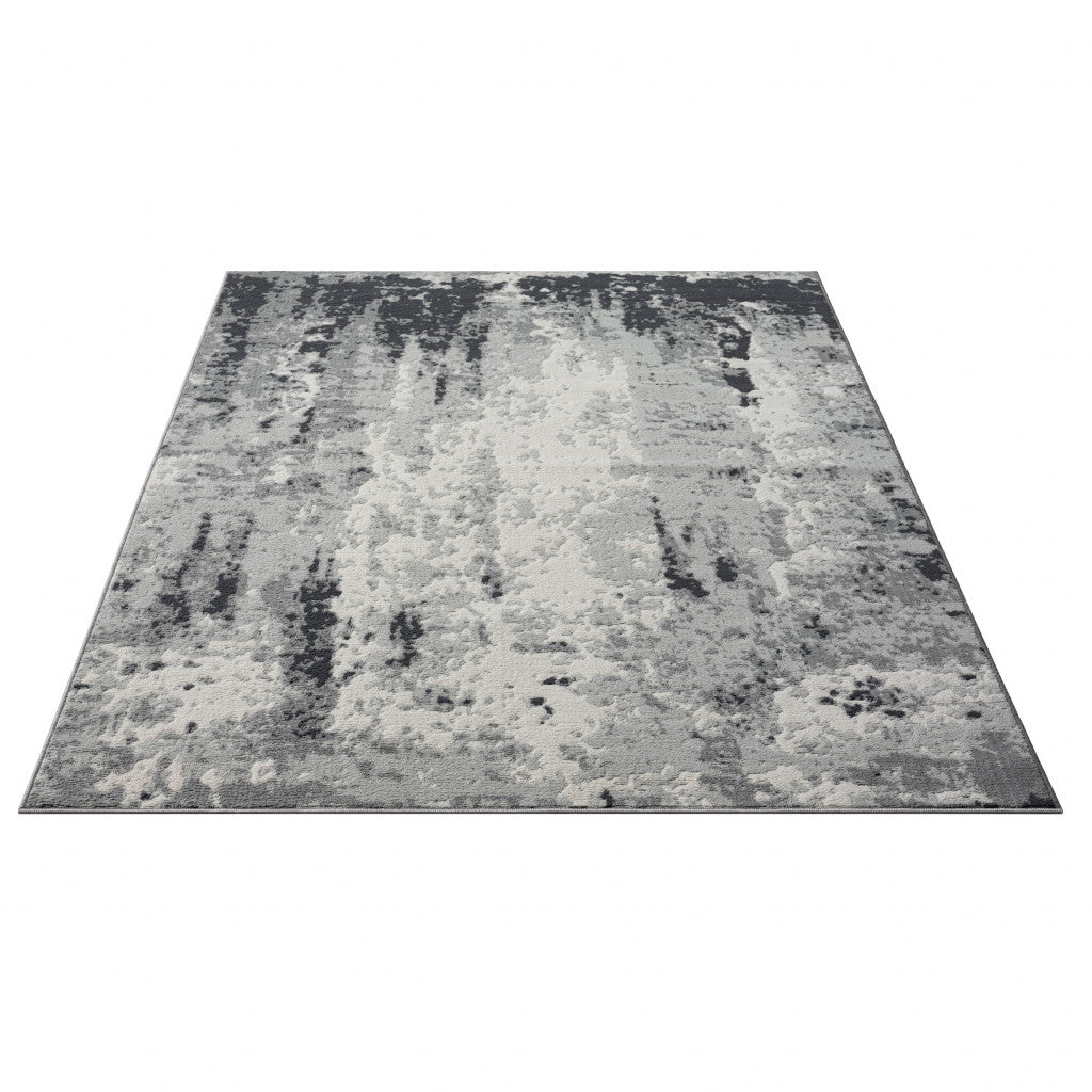5' X 7' Gray Abstract Area Rug