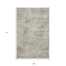 4' X 6' Gray Damask Distressed Area Rug