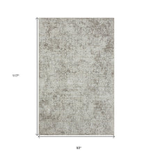 2' X 8' Gray Abstract Distressed Runner Rug