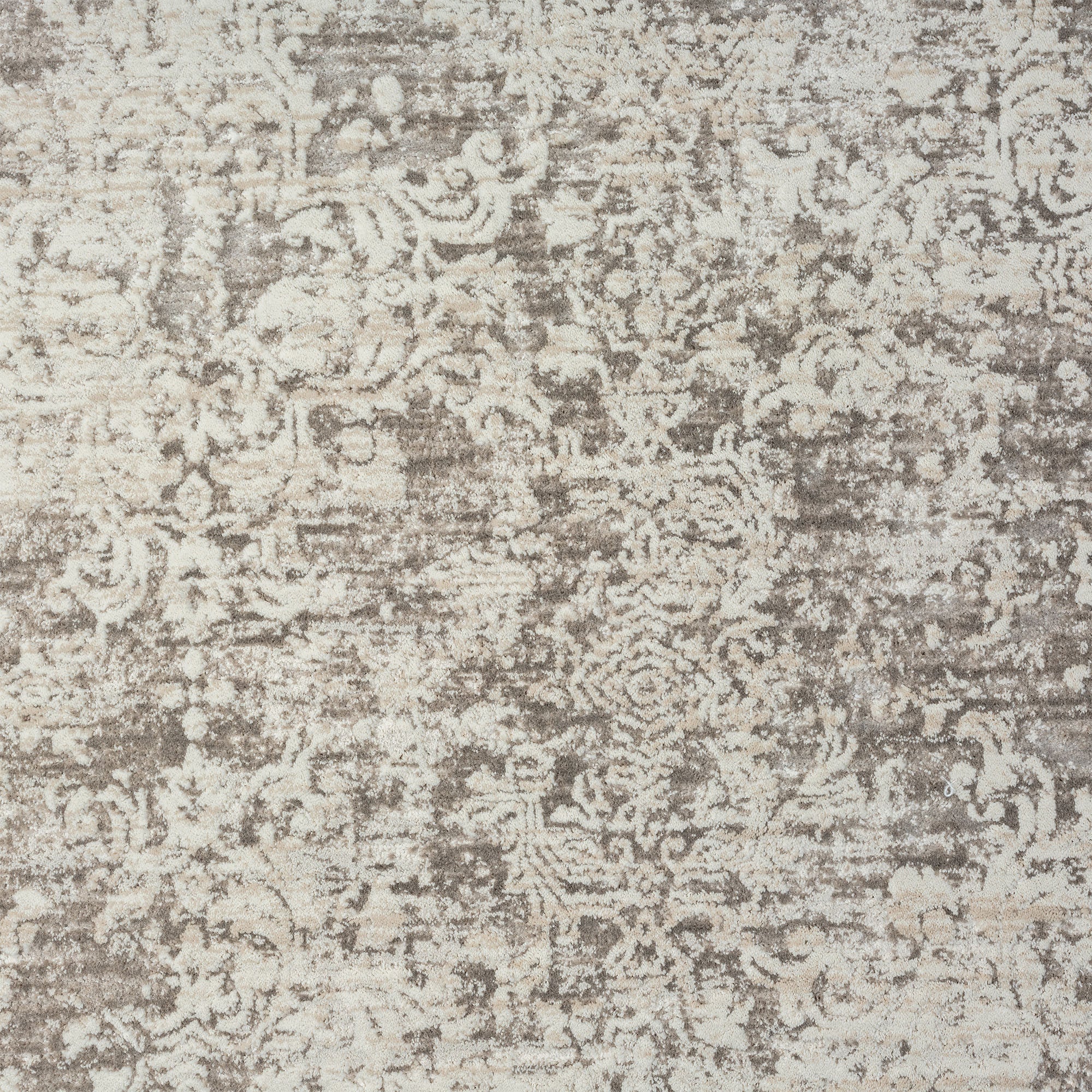 2' X 8' Gray Abstract Distressed Runner Rug