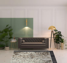 4' X 6' Beige Abstract Distressed Area Rug