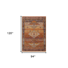 2' X 6' Brown Southwestern Runner Rug