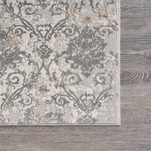 5' X 8' Cream Abstract Distressed Area Rug