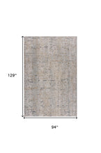 2' X 8' Cream Abstract Runner Rug