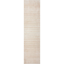 8' Beige Abstract Distressed Runner Rug