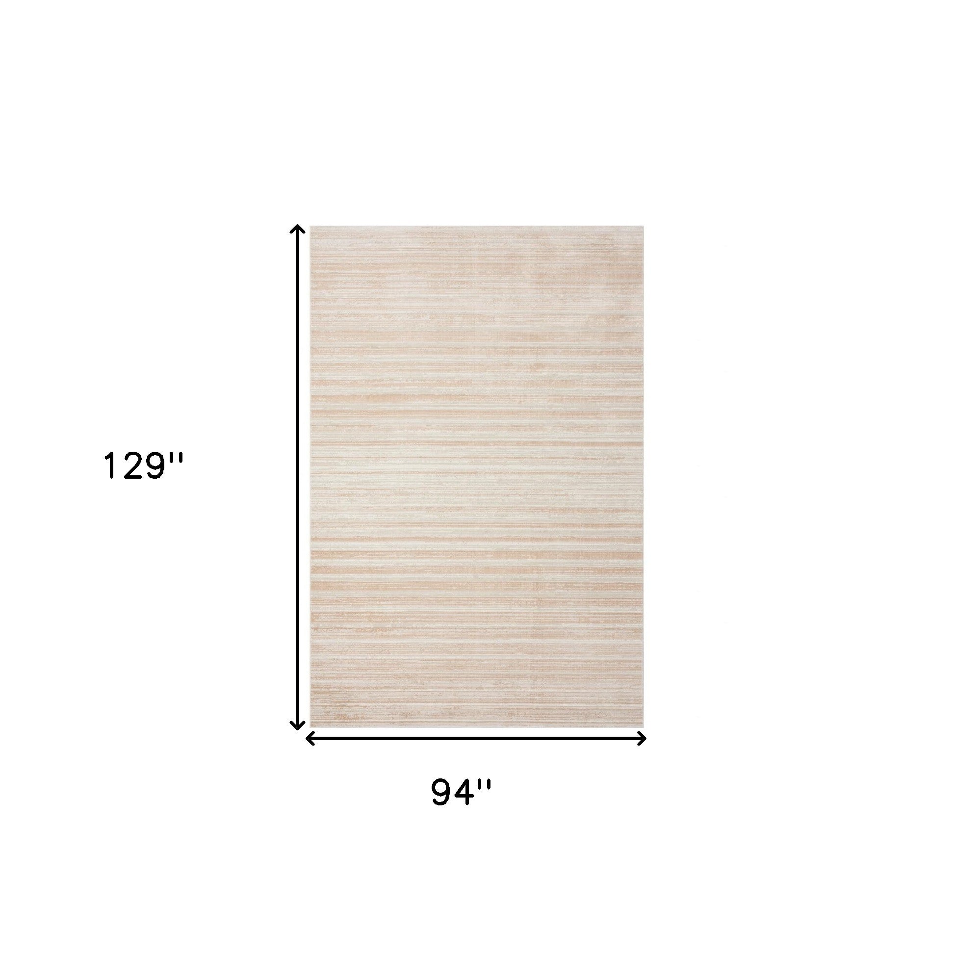 8' Beige Abstract Distressed Runner Rug