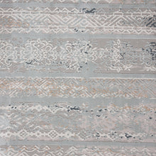 9' X 12' Blue Abstract Distressed Area Rug