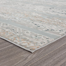 9' X 12' Blue Abstract Distressed Area Rug