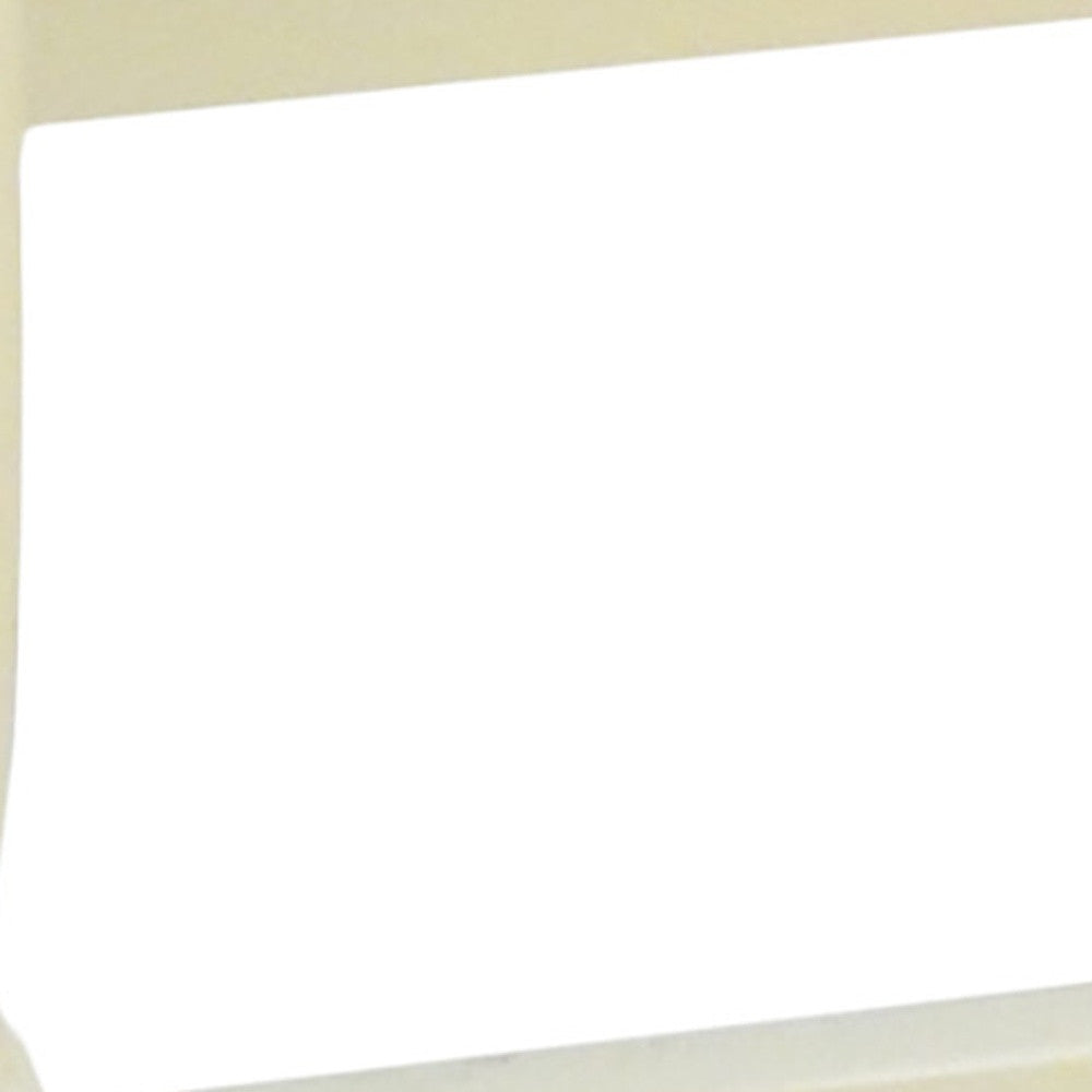 24" Natural And Antiqued White Backless Counter Height Bar Chair With Footrest