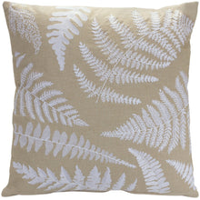 Cojín de mezcla de algodón con cremallera de color canela oscuro y blanco de 18