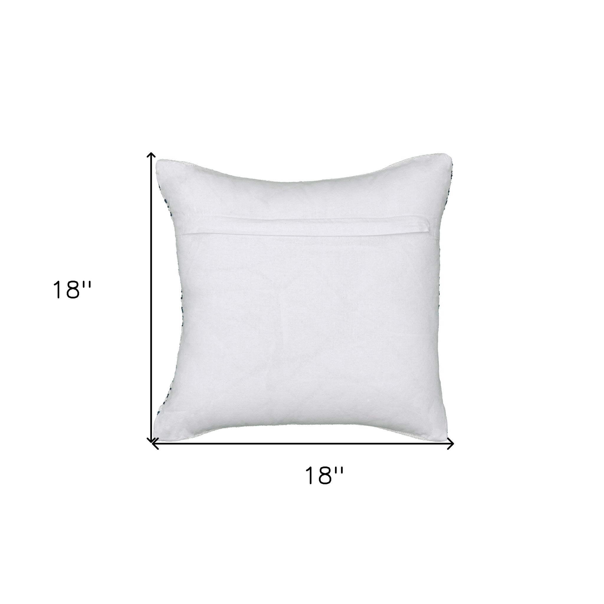 Set Of Two 18" X 18" White Chevron Zippered 100% Cotton Throw Pillow