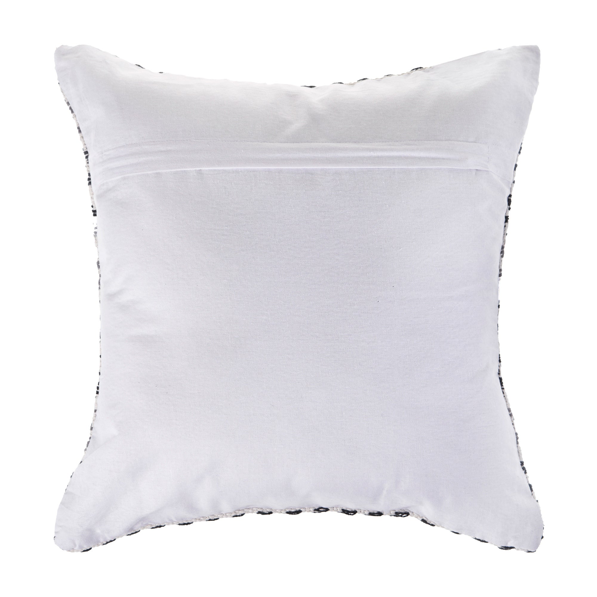 Set Of Two 18" X 18" White Chevron Zippered 100% Cotton Throw Pillow