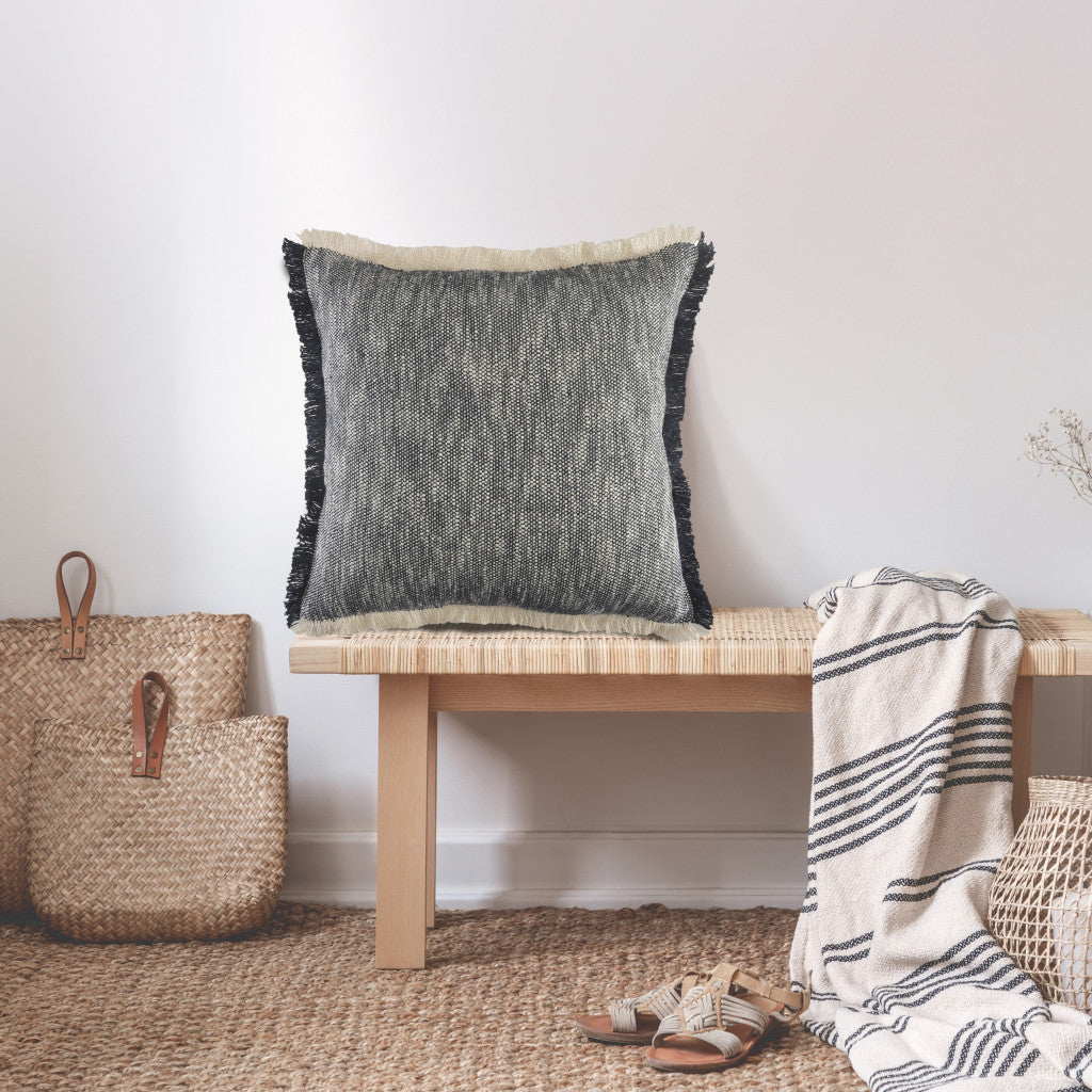 Blue Abstract Zippered 100% Cotton Throw Pillow Set Of Two - 20" x 20"