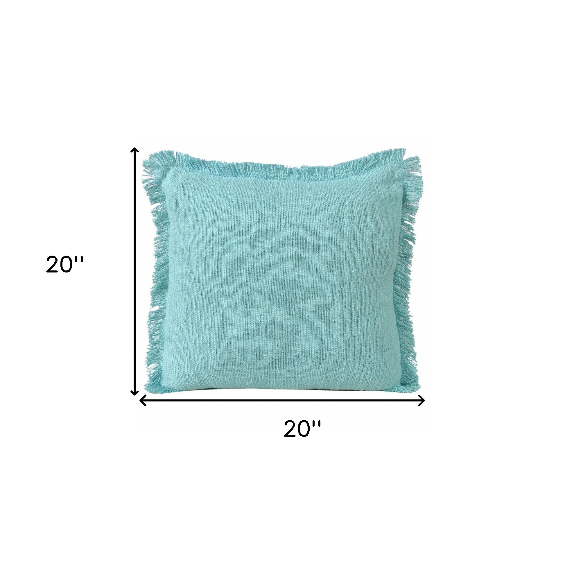 Blue Abstract Zippered 100% Cotton Throw Pillow Set Of Two - 20" x 20"