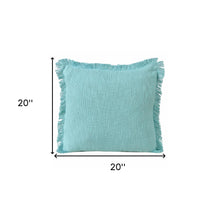 Blue Abstract Zippered 100% Cotton Throw Pillow Set Of Two - 20