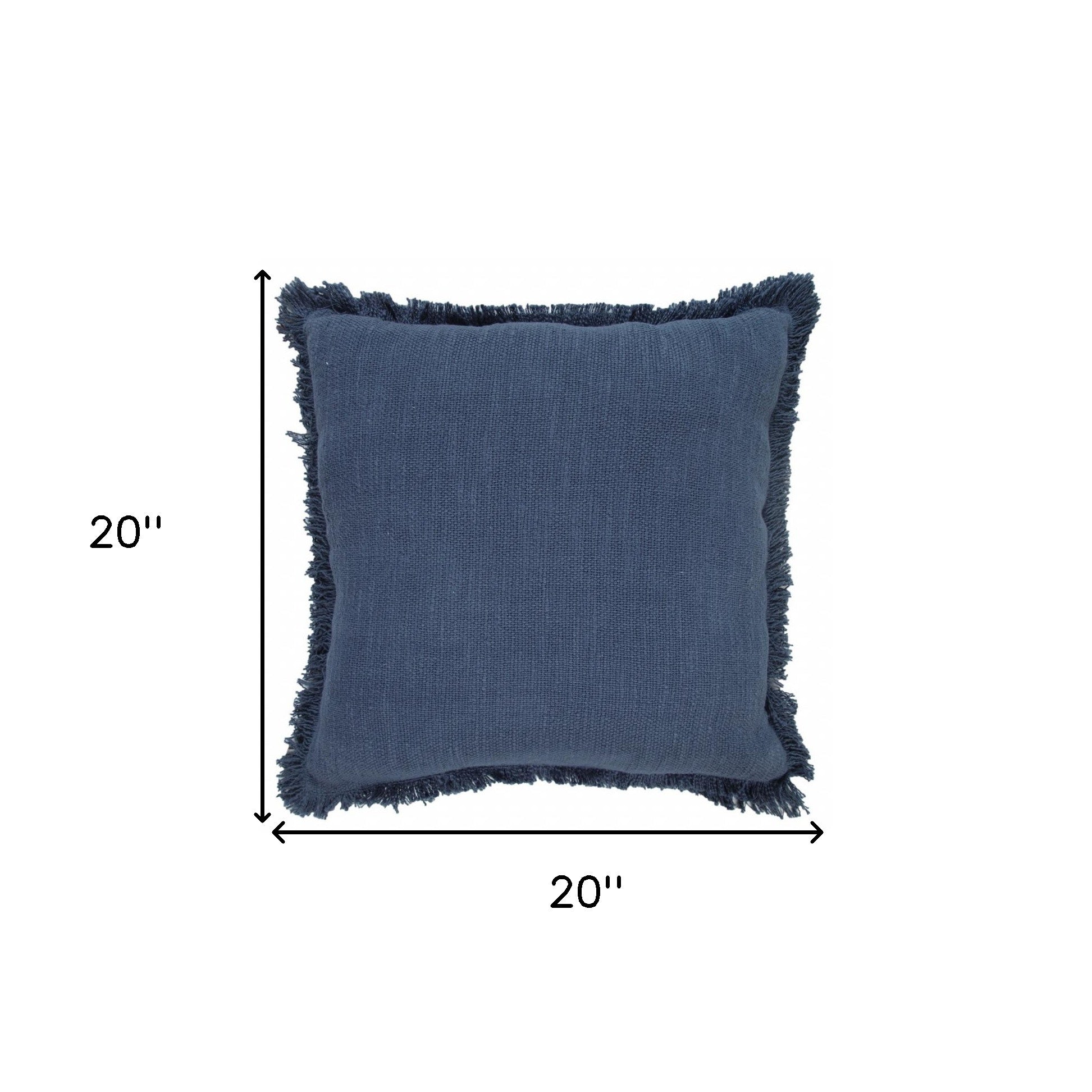 Blue Abstract Zippered 100% Cotton Throw Pillow Set Of Two - 20" x 20"