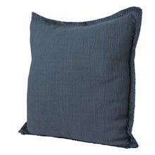 Blue Abstract Zippered 100% Cotton Throw Pillow Set Of Two - 20