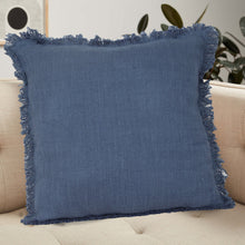 Blue Abstract Zippered 100% Cotton Throw Pillow Set Of Two - 20