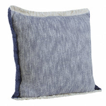 Blue Abstract Zippered 100% Cotton Throw Pillow Set Of Two - 20