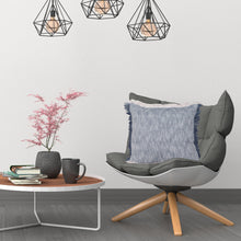 Blue Abstract Zippered 100% Cotton Throw Pillow Set Of Two - 20