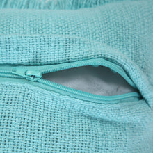 Blue Abstract Zippered 100% Cotton Throw Pillow Set Of Two - 20