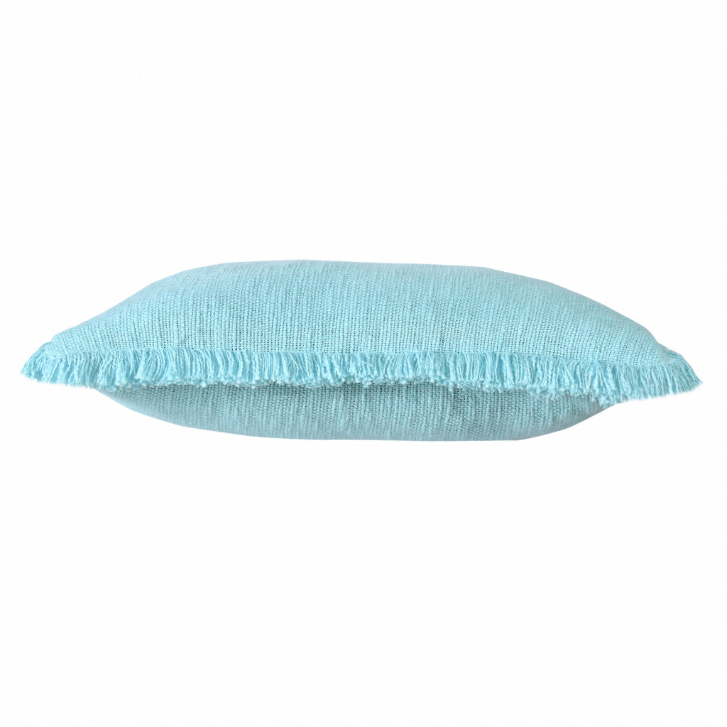 Blue Abstract Zippered 100% Cotton Throw Pillow Set Of Two - 20" x 20"