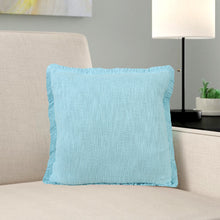 Blue Abstract Zippered 100% Cotton Throw Pillow Set Of Two - 20