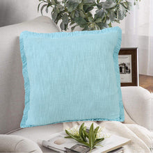 Blue Abstract Zippered 100% Cotton Throw Pillow Set Of Two - 20