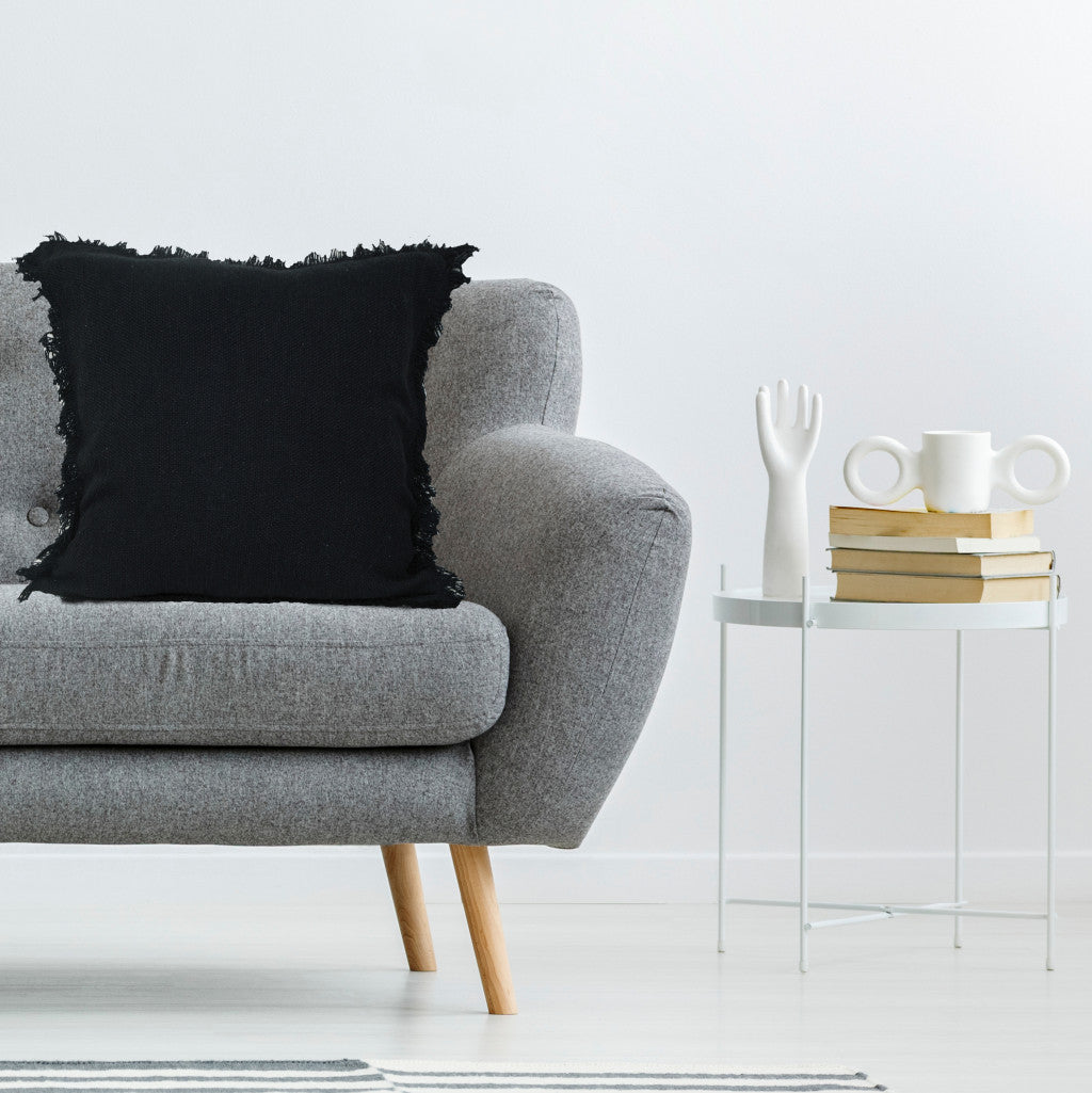 Blue Abstract Zippered 100% Cotton Throw Pillow Set Of Two - 20" x 20"