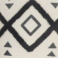 兩件套 20 英寸 X 20 英寸奶油色黑色和灰色幾何拉鍊 100% 純棉抱枕