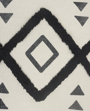 兩件套 20 英寸 X 20 英寸奶油色黑色和灰色幾何拉鍊 100% 純棉抱枕