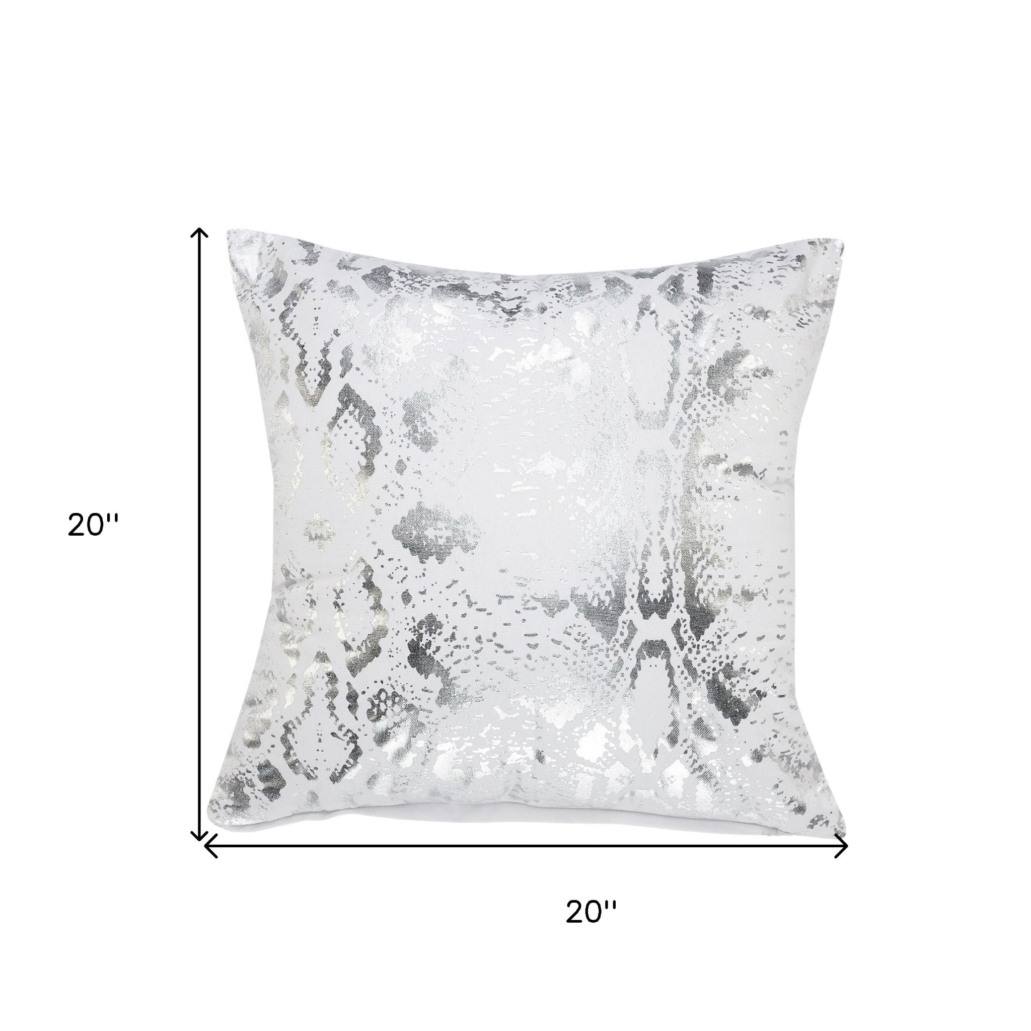 Set Of Two 20" X 20" Black Animal Print Zippered 100% Cotton Throw Pillow