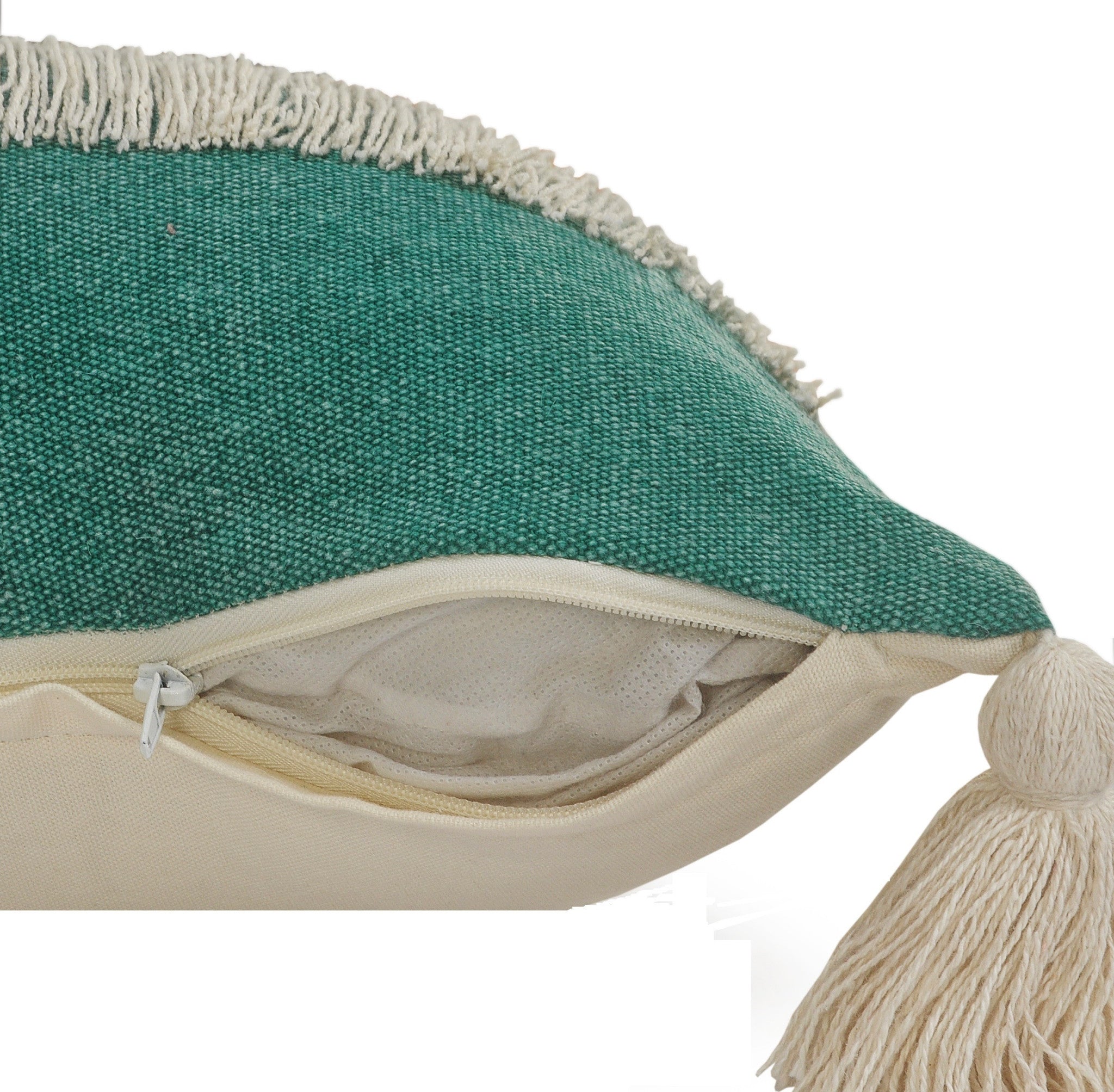 Set Of Two 20" X 20" Blue Zippered 100% Cotton Throw Pillow