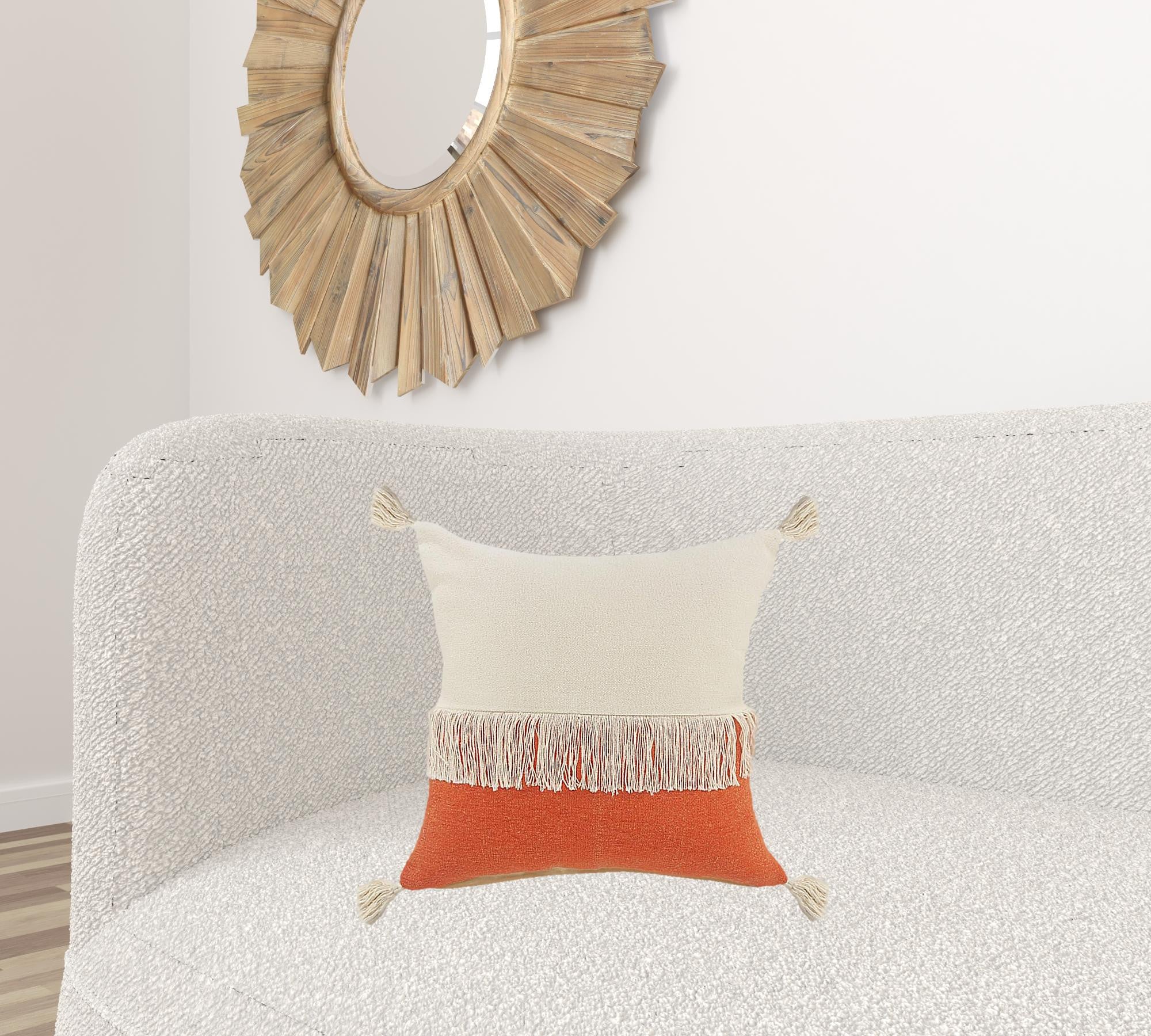 Set Of Two 20" X 20" Blue Zippered 100% Cotton Throw Pillow