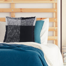 兩個 20 英寸 X 20 英寸藍色格子拉鍊 100% 棉抱枕