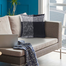 兩個 20 英寸 X 20 英寸藍色格子拉鍊 100% 棉抱枕