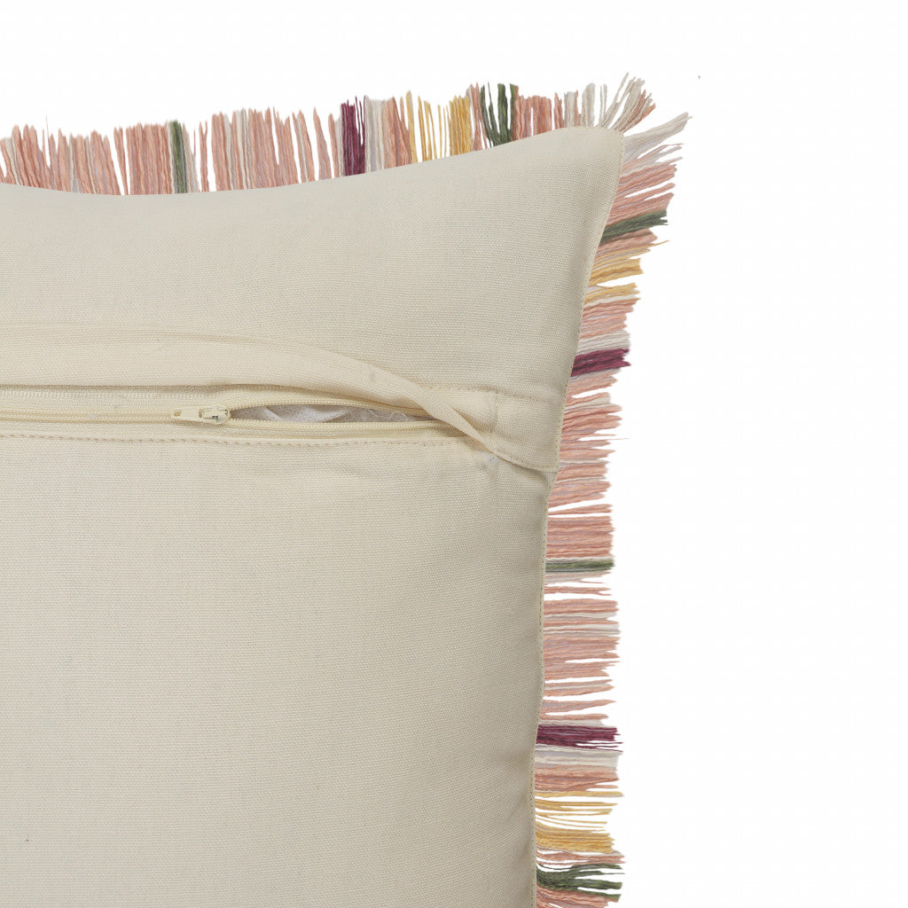 Pink Plaid Zippered 100% Cotton Throw Pillow Set Of Two - 20" x 20"