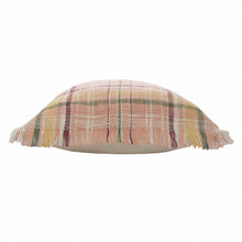 Pink Plaid Zippered 100% Cotton Throw Pillow Set Of Two - 20