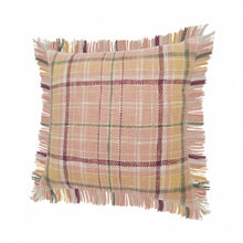 Pink Plaid Zippered 100% Cotton Throw Pillow Set Of Two - 20