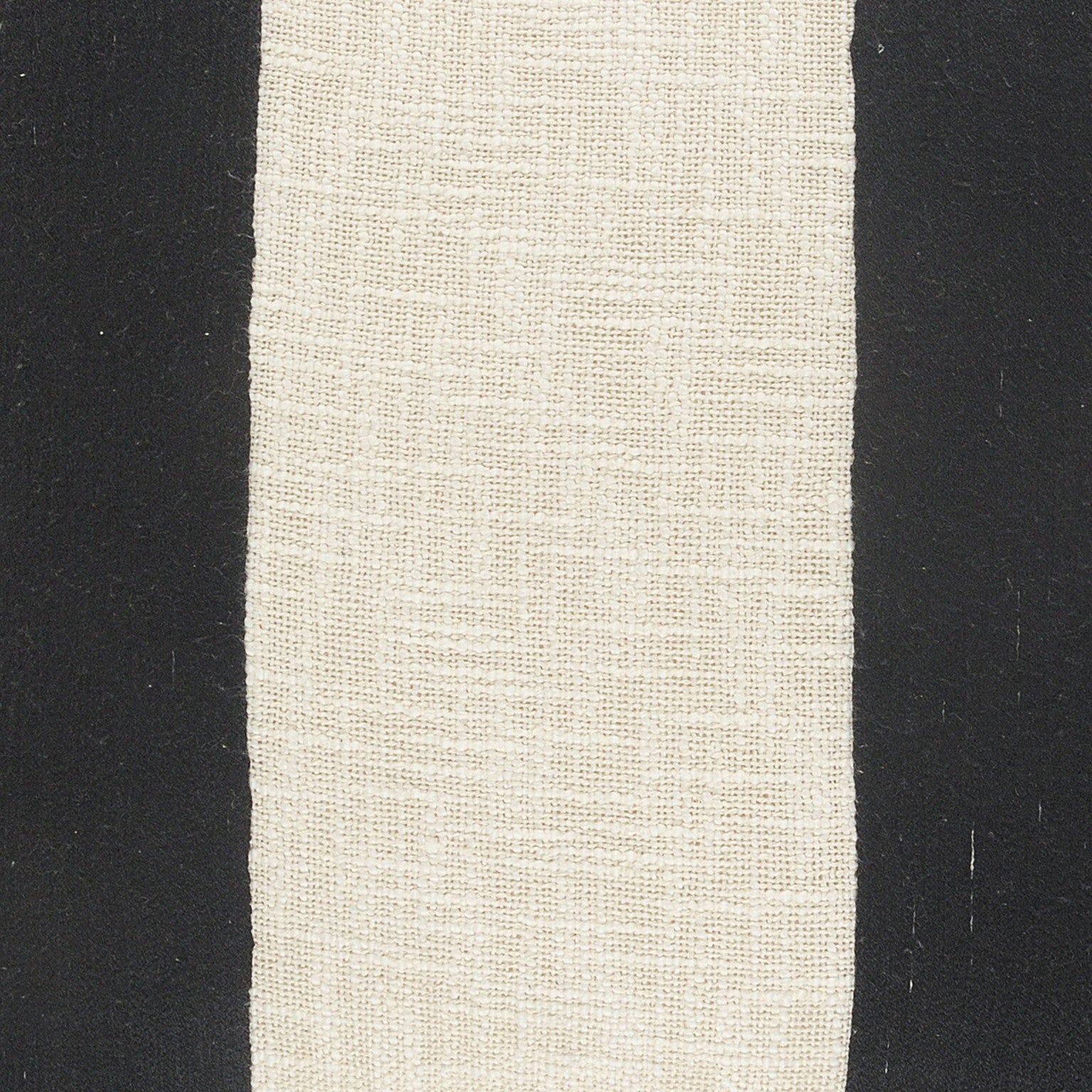 Set Of Two 20" X 20" Black Striped Zippered 100% Cotton Throw Pillow