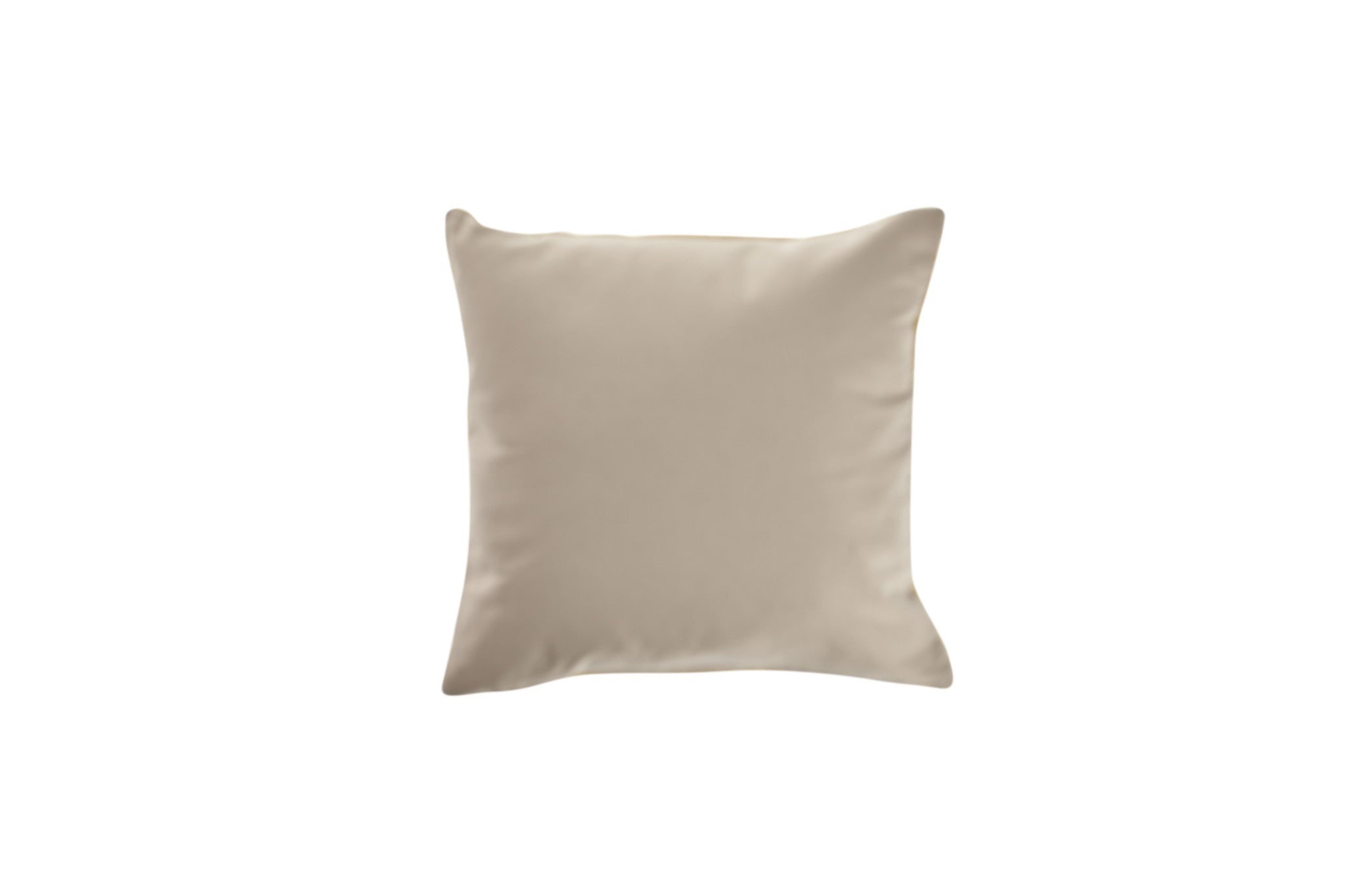 Set Of Two 18" X 18" Cream Solid Color Zippered 100% Cotton Throw Pillow